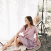 Linane kleit Blossom vanaroosa - Image 4