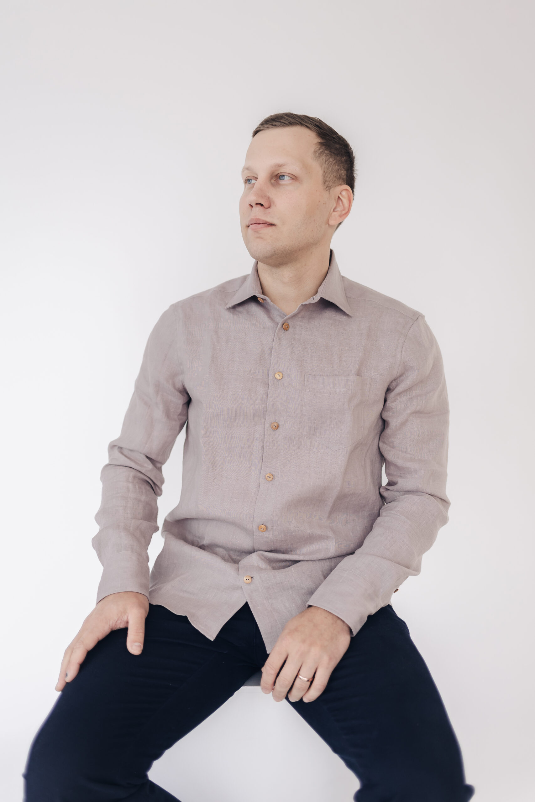 Lavendel meeste linane triiksärk