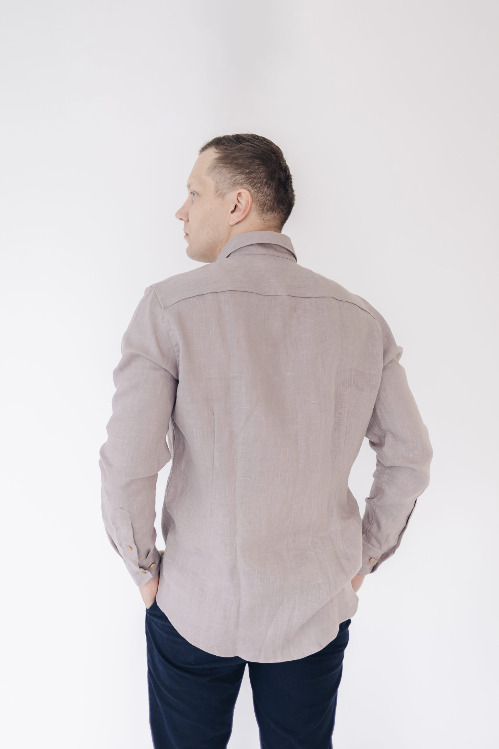 Lavendel meeste linane triiksärk